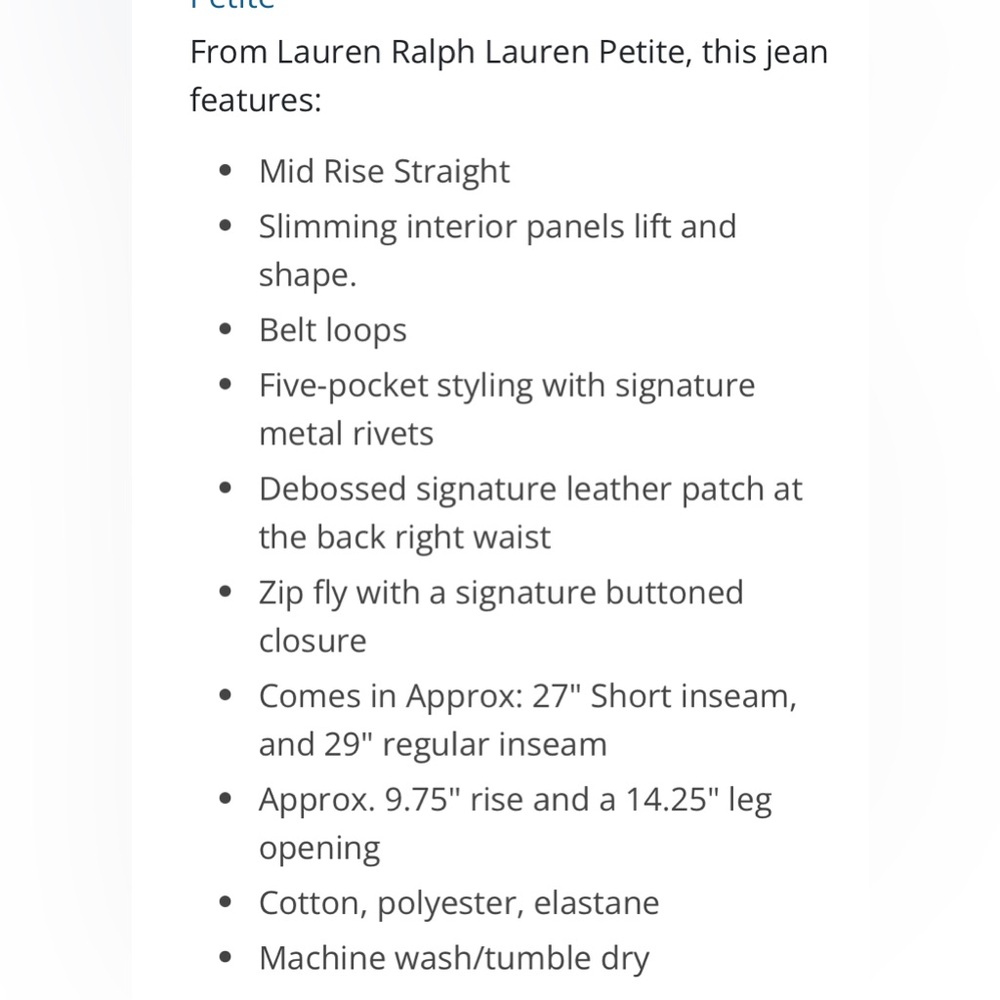 RALPH LAUREN VINTAGE STRAIGHT LEG DENIMS - Picture 12 of 12